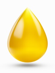 3D rendering oil drop isolated on white background