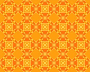 orange yellow light gold bright mandala vintage floral interior seamless flat design background