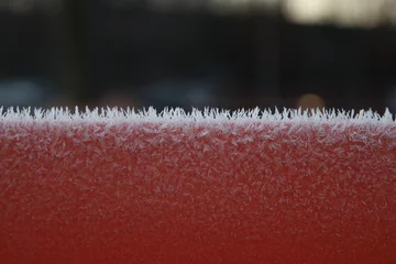 Fototapeten ice needles on objects in the outdoor area © André Muller