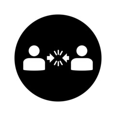 Conflict Resolution vector icon symbol isolated