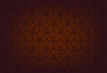 vintage background with ornament. Wallpaper pattern