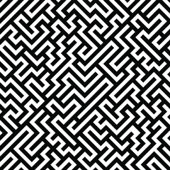 black and white maze background image, vector illustration