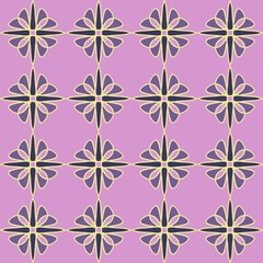 purple magenta violet lavender mandala floral creative seamless pattern design background vector illustration