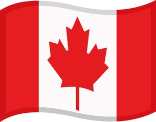 Vector illustration of emoticon of canada flag

