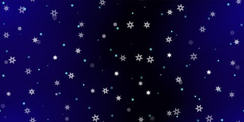 Falling Snowflakes seamless pattern flying snow