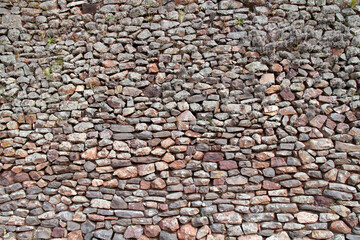 Wall of stones in Machu Picchu