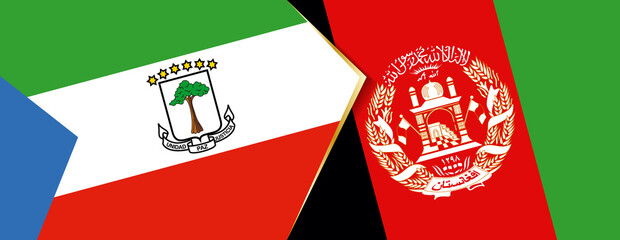 Equatorial Guinea and Afghanistan flags, two vector flags.