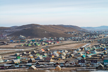 Aginskoye settlement, administrative center of Aginsky Buryat District, Zabaykalsky Krai, Russia-January 08, 2021