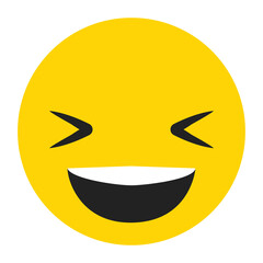 Face emoji icon isolated on white background. Trendy face emoji icon for sticker, wallpaper, greeting card, t shirt and poster. Useful web site, app, ui and logo. Face emoji vector illustration