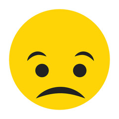 Face emoji icon isolated on white background. Trendy face emoji icon for sticker, wallpaper, greeting card, t shirt and poster. Useful web site, app, ui and logo. Face emoji vector illustration