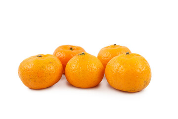 Close up of tangerine orange isolate on white background.