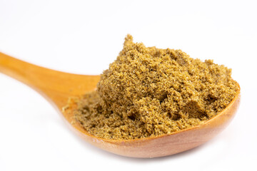 Cumin spice on a white background