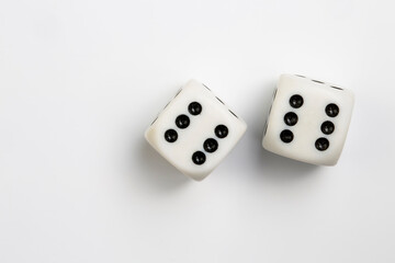 Game of Chance, gambling concept. Dice of luck.