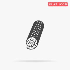 Swiss Roll Cake flat vector icon