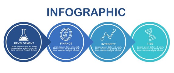 Fototapeta premium Business data visualization. Process chart. Abstract elements of graph, diagram with steps, options, parts or processes. Vector business template for presentation. Creative concept for infographic