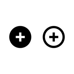 Plus Icon vector. Add icon. Addition sign. Medical Plus icon. vector illustration on white background