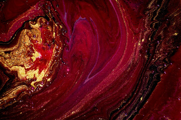 RED Passion. Ancient oriental drawing technique. Natural Luxury. Marbleized effect. Style incorporates the swirls of marble or the ripples of agate for a luxe effect.