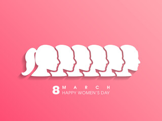 Illustration of International women's day,eighth of march.