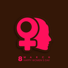 Illustration of International women's day,eighth of march.