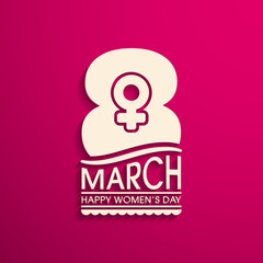 Illustration of International women's day,eighth of march.