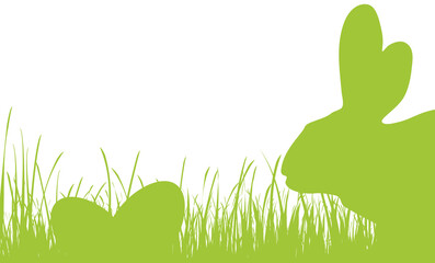 happy easter time silhouette background