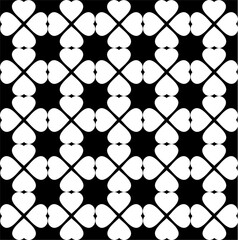 black white mandala seamless pattern vintage floral interior flat design background