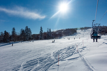 晴れた日のスキー場 / 北海道札幌市