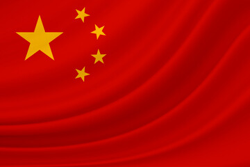 3d rendering. Waving of national Republic of China flag for background and texture.