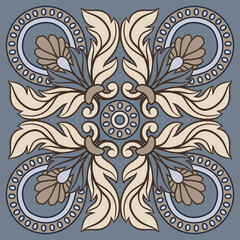Portuguese azulejo ceramic tile pattern.