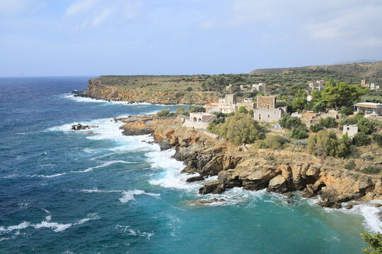 Greece, Peloponesse, Sea Cost At Vathia Village