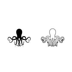 Set of Octopus logo. Vector sign © arybickii