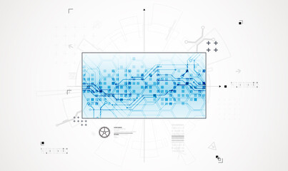 Abstract technology background. Communication concept, futuristic digital innovation background. Vector illustration