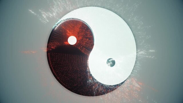the abstract Yin Yang v2 4k. High quality 4k footage