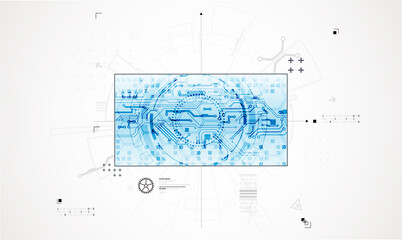 Abstract technology background. Communication concept, futuristic digital innovation background. Vector illustration