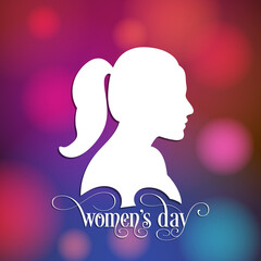 Illustration of International women's day,eighth of march.