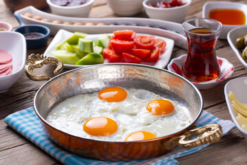 Traditional delicious Turkish breakfast
