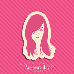 Illustration of International women's day,eighth of march.