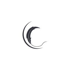 Obraz na płótnie Canvas Feather logo and symbol