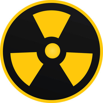 Round radiation sign. vector illustration