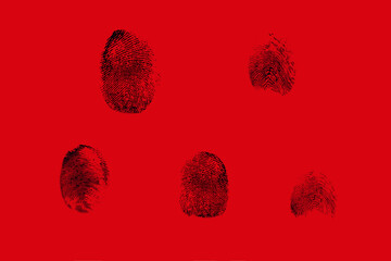 human fingerprints, personality identification concept, fat sweat traces from the crime scene, dna...