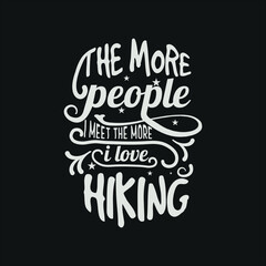 Hiking Quotes Vector Illustration 