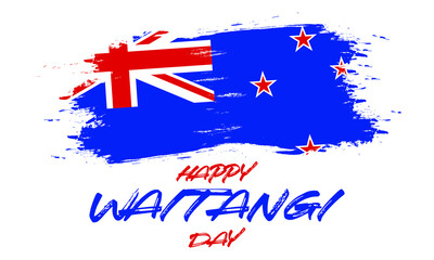 Obraz na płótnie Canvas Waitangi Day (Māori: Te Rā o Waitangi), the national day of New Zealand. 6th of February. Design for poster, greeting card, banner, and background. Vector EPS 10.