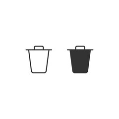 Trash icon isolated on white background. Litter symbol modern, simple, vector, icon for website design, mobile app, ui. Vector Illustration