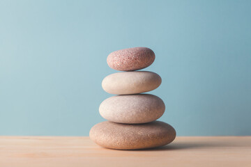 zen pebble stones, meditation, harmony and balance concept