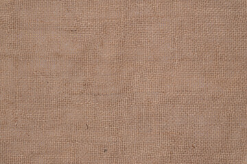 Fototapeta na wymiar Natural linen texture, brown burlap fiber, rough textile background