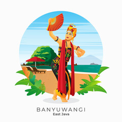 gandrung dance from Banyuwangi East Java Indonesia