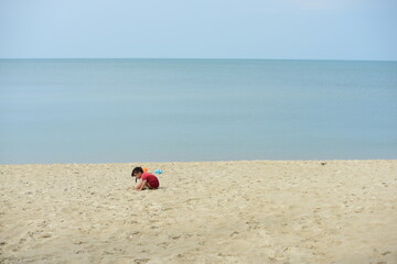 happy young  girls on the beach.