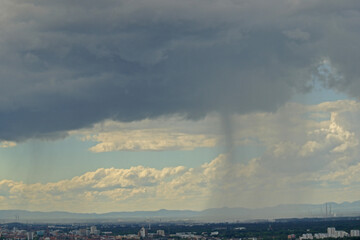 Fototapeta na wymiar Regenwolken über Karlsruhe