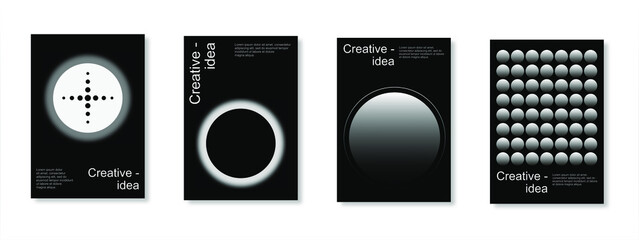 Minimalism design company identity brochure template collection. Business presentation vector vertical orientation front page mock up set. Corporate report cover abstract geometric illustration design