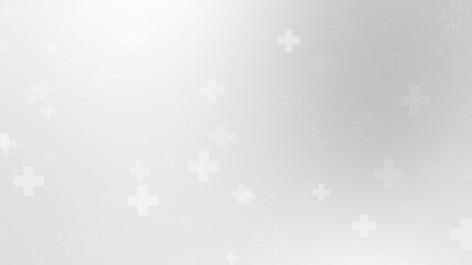 Abstract medical white gray cross pattern background.